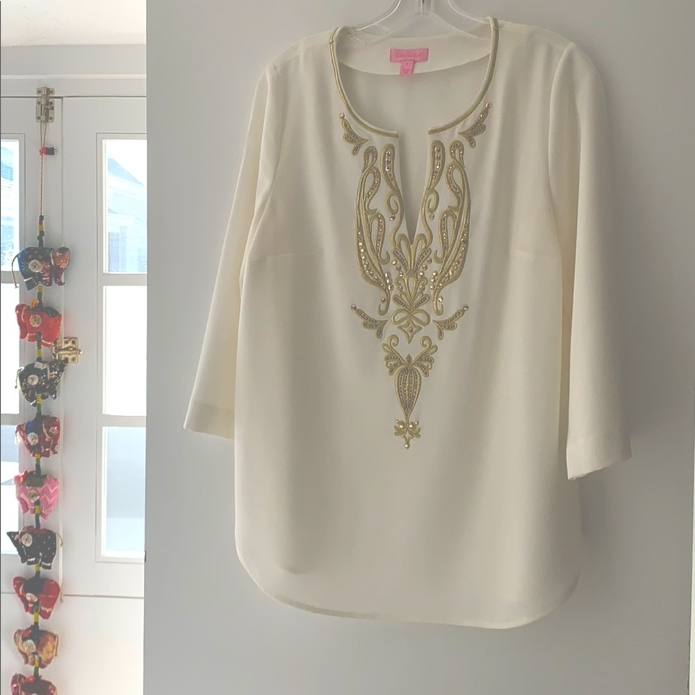 Beautiful white blouse from Lilly Pulitzer
